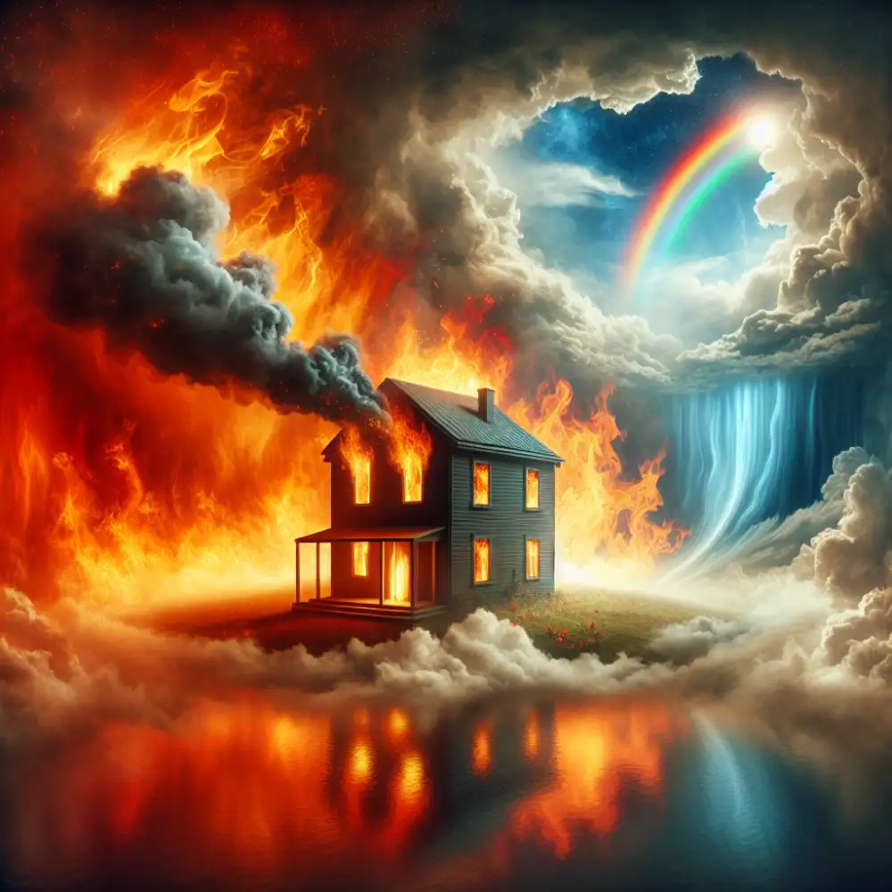 biblical meaning of burning house in dreams